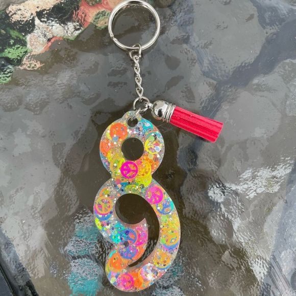 Custom Resin Keychain | Keep Going Keychain | Mental Health Keychain - Picture 4 of 9